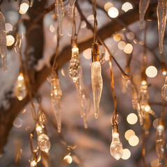 Twinkling Icicle Lights with Chaos Series Features for Stunning Winter Displays