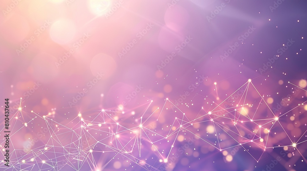 Poster A soft purple and pink background with subtle interconnected light points creating a serene network-like plexus effect leaving plenty of space for text in the lower third