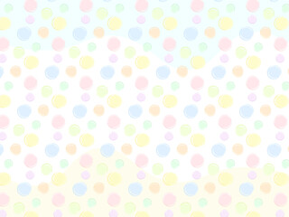 パステルカラーの丸のパターン