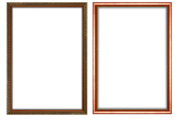 picture frame png  , Set of golden frames - Isolated transparent PNG background - Premium pen tool cutout