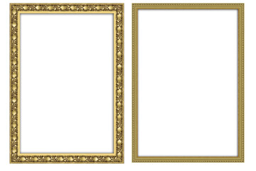 picture frame png  , Set of golden frames - Isolated transparent PNG background - Premium pen tool...