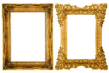 picture frame png  , Set of golden frames - Isolated transparent PNG background - Premium pen tool...