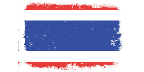 Flat design grunge Thailand flag background