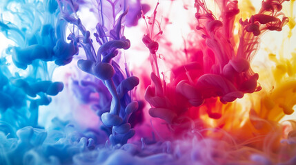 Obraz premium Colorful ink in water abstract background