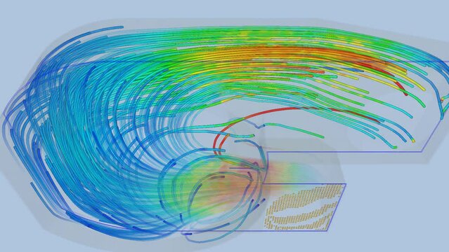 Industrial plenum airflow simulation - CFD simulation Computational fluid dynamics