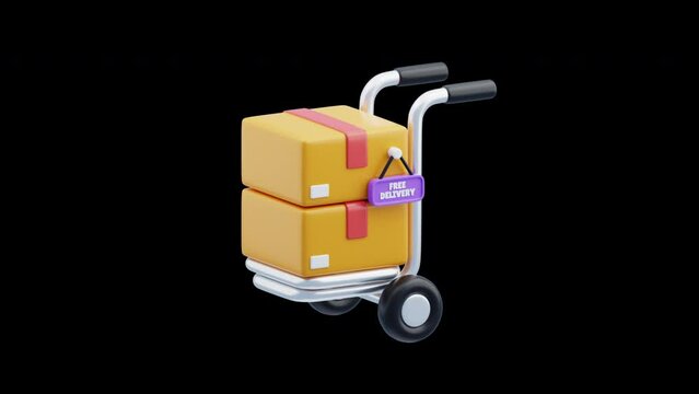 3D Animation of Seamless Delivery Solutions for Convenient Shopping | Alpha Channel