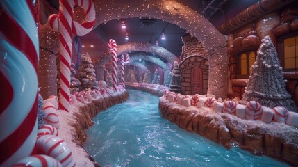 Fototapeta premium an illustration of a winter wonderland