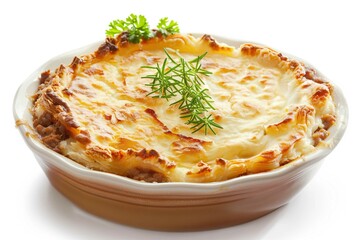 Cottage Pie, isolated on white