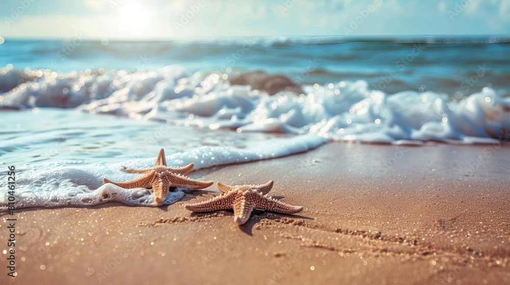 Wall mural starfish on beach summer vacation theme travel and leisure concept photo - Wall murals