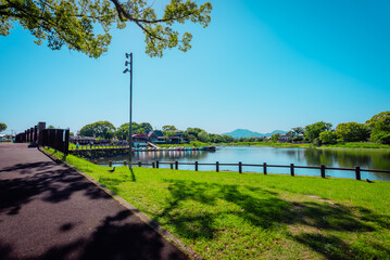 Fototapeta premium 【熊本】水前寺江津湖公園