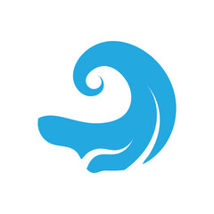 Wave icon design template isolated illustration
