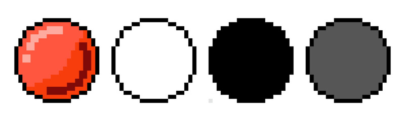pixel art circle ball 8 bit 16 bit retro game
