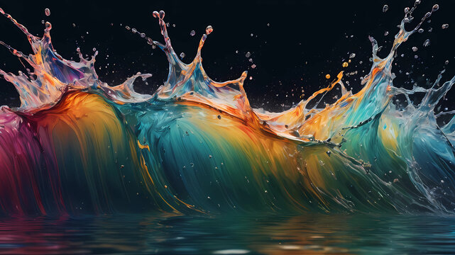 Vivid Aquatic Symphony: Dynamic Lighting in High-Quality Water Motion