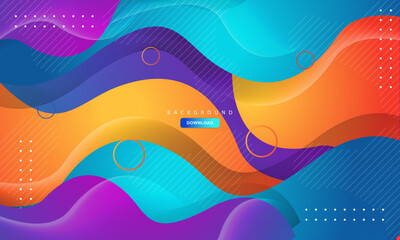 Papercut layers background with orange and purple decorative design vector