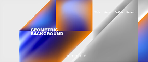 Glassmorphism geometric abstract background. Vector Illustration For Wallpaper, Banner, Background, Card, Book Illustration, landing page