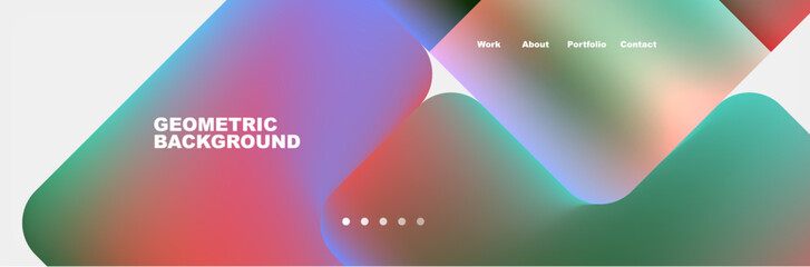 Square internet web page design template. Vector Illustration For Wallpaper, Banner, Background, Card, Book Illustration, landing page