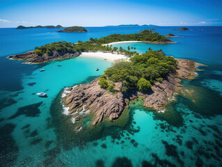 Aerial view of lao lading island in krabi, thailand