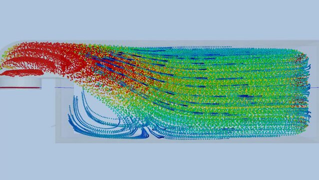 Industrial duct airflow simulation - CFD simulation Computational fluid dynamics