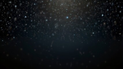 Starry Night Sky Gentle Light Stars on Black Background