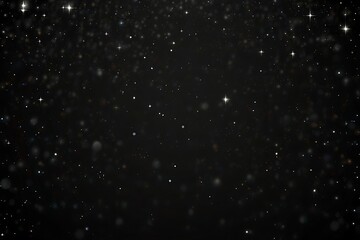 Starry Night Sky Gentle Light Stars on Black Background