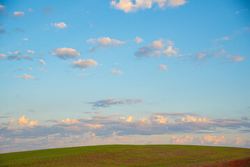 Landscapes of the pampas at dusk in southern Brazil