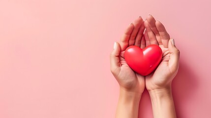 Giving Tuesday Background Hands Sharing Love with Symbolic Hearts