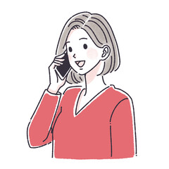 電話をする女性,電話をかける女性,女性,女の子,スマホ,スマートフォン,通話,問い合わせ,クレーム,クレーマー,苦情,電話対応,着信,通話中,ビジネス,コミュニケーション,コールセンター,連絡,カスタマーサービス,オペレーター,電話応対,音声,リモートワーク,テクノロジー,コンタクトセンター,イラスト,デザイン素材,ワーキングウーマン,バーチャル,モバイル,水彩,イヤホン,音声通話,通信,ビジネス