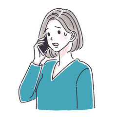 電話をする女性,電話をかける女性,女性,女の子,スマホ,スマートフォン,通話,問い合わせ,クレーム,クレーマー,苦情,電話対応,着信,通話中,ビジネス,コミュニケーション,コールセンター,連絡,カスタマーサービス,オペレーター,電話応対,音声,リモートワーク,テクノロジー,コンタクトセンター,イラスト,デザイン素材,ワーキングウーマン,バーチャル,モバイル,水彩,イヤホン,音声通話,通信,ビジネス