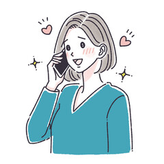 電話をする女性,電話をかける女性,女性,女の子,スマホ,スマートフォン,通話,問い合わせ,クレーム,クレーマー,苦情,電話対応,着信,通話中,ビジネス,コミュニケーション,コールセンター,連絡,カスタマーサービス,オペレーター,電話応対,音声,リモートワーク,テクノロジー,コンタクトセンター,イラスト,デザイン素材,ワーキングウーマン,バーチャル,モバイル,水彩,イヤホン,音声通話,通信,ビジネス