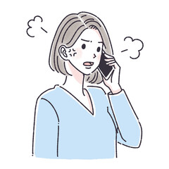 電話をする女性,電話をかける女性,女性,女の子,スマホ,スマートフォン,通話,問い合わせ,クレーム,クレーマー,苦情,電話対応,着信,通話中,ビジネス,コミュニケーション,コールセンター,連絡,カスタマーサービス,オペレーター,電話応対,音声,リモートワーク,テクノロジー,コンタクトセンター,イラスト,デザイン素材,ワーキングウーマン,バーチャル,モバイル,水彩,イヤホン,音声通話,通信,ビジネス