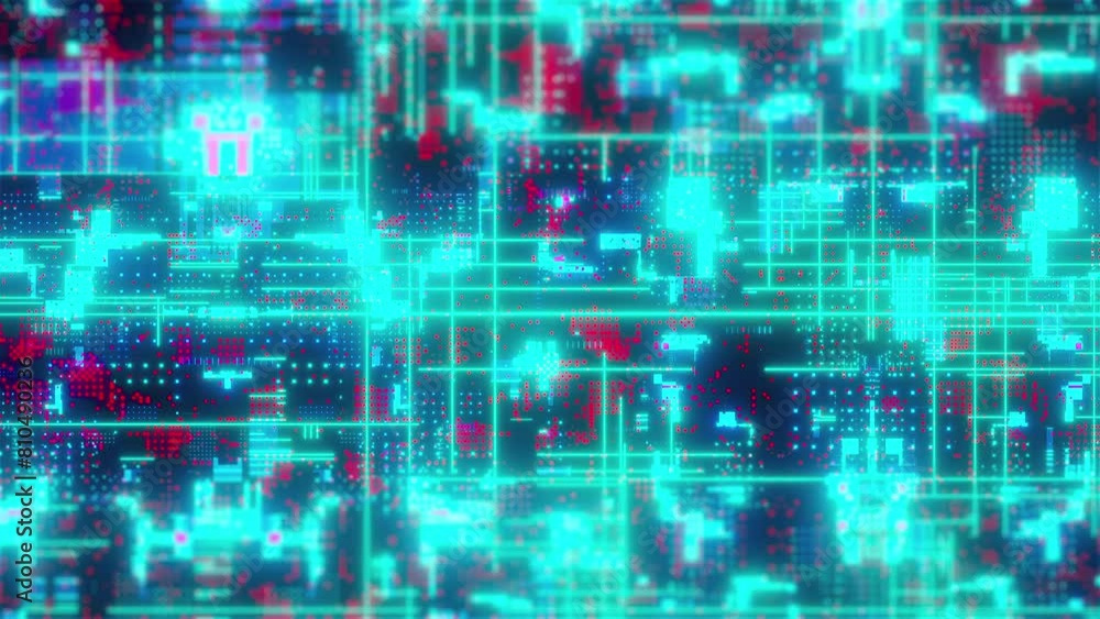 Poster cyberpunk technology background. computer generated 3d render