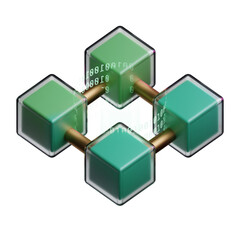 3D Crypto Icon Set design illustration