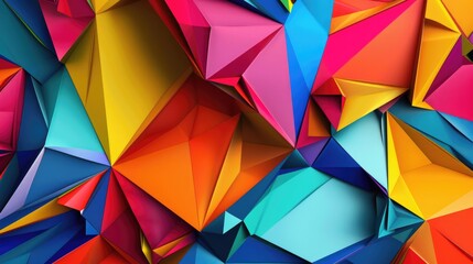 Abstract Geometric Background in Bright Colors