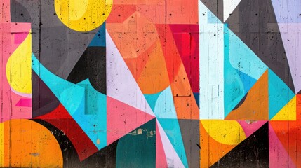 Abstract Street Art Background with Graffiti