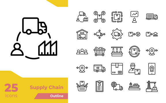 Supply Chain Outline Icons