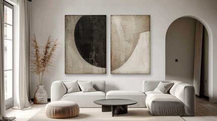 Minimalist Abstract Artwork in Neutral Colors