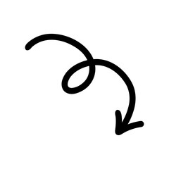手書きのくるくる矢印