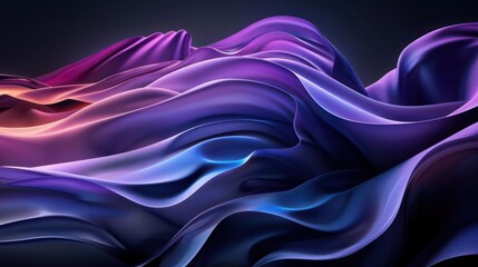 Abstract Colorful Artwork with a Smooth Transition from Purple to Pink and Purple Streams