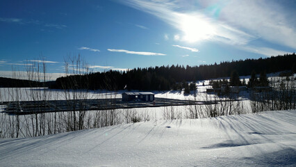 winter landscape with snow