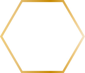 Golden luxury elegant hexagon border