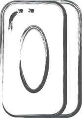 日用品関連の筆書きイラスト　石鹸