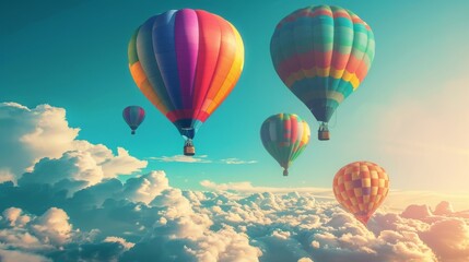 Fototapeta premium Vibrant pulsar balloon floats over Smart Cities, serving Tonkatsu in African-inspired decor with Sherwin Williams colors and modern MODE.
