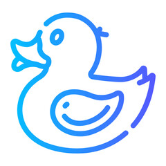 rubber ducks Line Gradient Icon