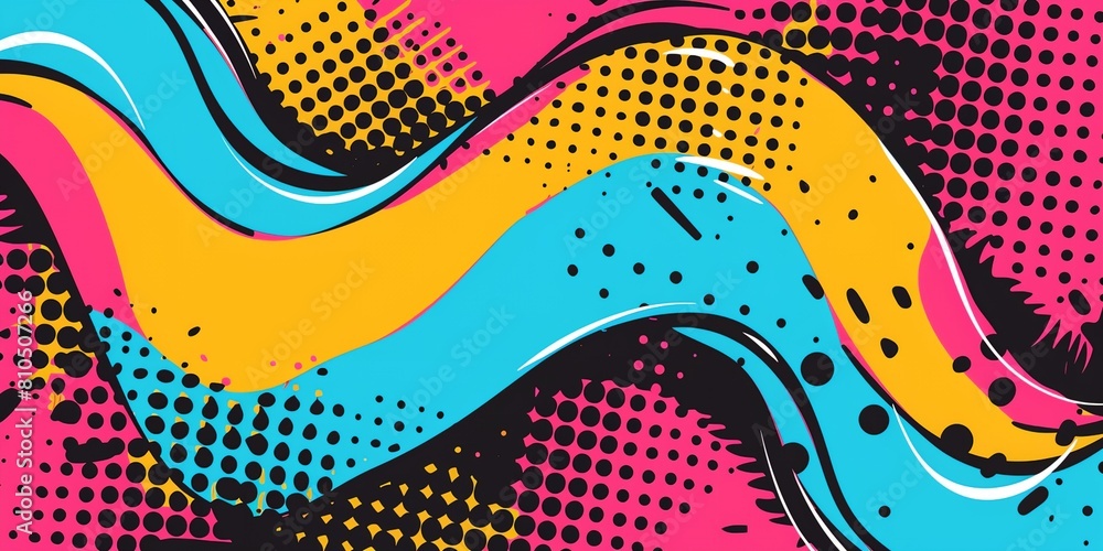 Poster a colorful abstract background with a wavy design