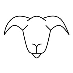 goat head icon, goat sign icon design