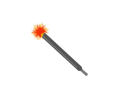 vector illustration of welding electrode wire.