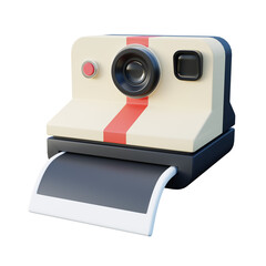 Instant Polaroid Camera 3D Render