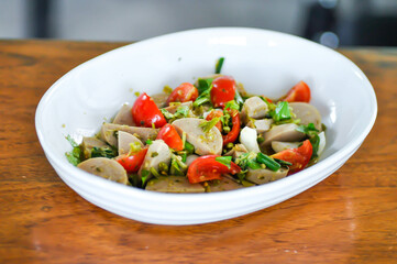 sausage salad, spicy salad or Thai spicy salad or Thai sausage salad