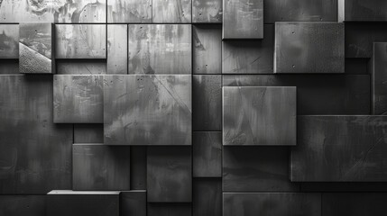 3D rendering of a concrete wall with beveled edges. The beveled edges create a sense of depth and dimension, making the wall appear more interesting and visually appealing.