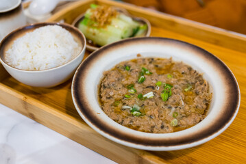 Steamed Pork Patty with mushroom